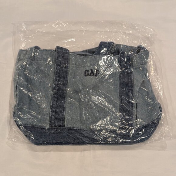 NWT Gap Logo Denim Strap Mini Tote Bag (Crossbody) - Picture 4 of 8